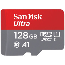 Карта памяти SanDisk Ultra microSDXC Class 10 UHS Class 1 A1 100MB/s 128GB + SD adapter SDSQUAR-128G-GN6MA