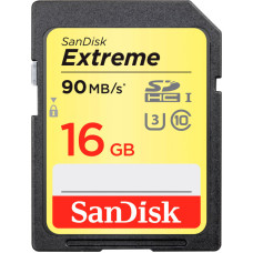 Карта памяти SanDisk Extreme SDHC UHS Class 3 90MB/s 16GB SDSDXNE-016G-GNCIN