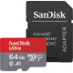 Карта памяти SanDisk Ultra microSDXC Class 10 UHS Class 1 A1 100MB/s 64GB + SD adapter SDSQUAR-064G-GN6IA