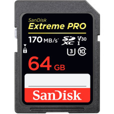 Карта памяти SanDisk Extreme Pro SDXC UHS Class 3 V30 170MB/s 64GB SDSDXXY-64G-GN4IN