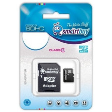 Карта памяти SmartBuy microSDHC Class 10 30MB/s 16GB SB16GBSDCL10-01 + адаптер на SD
