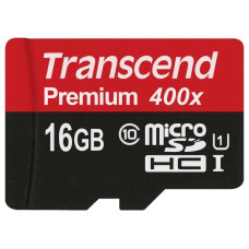 Карта памяти Transcend TS16GUSDU1 microSDHC Class 10 UHS-I 400X + адаптер на SD