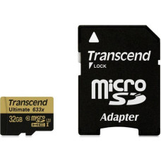 Карта памяти Transcend TS32GUSDU3 microSDHC Class 10 UHS-I U3 Ultimate 633X + адаптер на SD