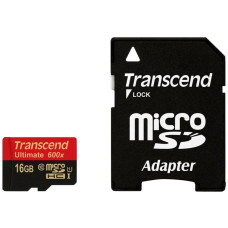 Карта памяти Transcend TS16GUSDHC10U1 microSDHC Class 10 UHS-I 600X + адаптер на SD