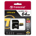 Карта памяти Transcend TS64GUSDU3M microSDXC Class 10 UHS-I U3M Ultimate + адаптер на SD