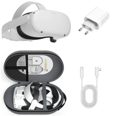 Шлем виртуальной реальности Oculus Quest 2 256GB + кабель Oculus 5м + Зарядное устройство + Защитный кейс