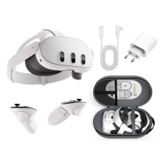 Шлем виртуальной реальности Oculus Quest 3 128GB + кабель Oculus 5м + Зарядное устройство + Защитный кейс