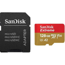 Карта памяти SanDisk Extreme Plus MicroSD Class 10 170 Mb/s 128GB + SD адаптер SDSQXBZ-128G-GN6MA