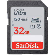 Карта памяти SanDisk SDHC 32GB Class 10 UHS-I R 120 МБ/с