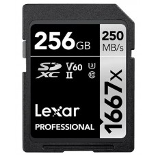 Карта памяти Lexar Professional 1667x Silver SDXC 256Gb UHS-II U3 V60 LSD256CB1667