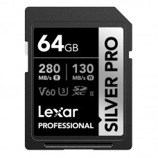 Карта памяти Lexar Professional Silver Pro SDXC 64Gb UHS-II U3 V60 LSDSIPR064G-BNNNG