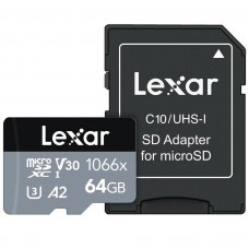 Карта памяти Lexar Professional 1066x microSDXC 64Gb UHS-I U3 V30 LMS1066064G-BNANU