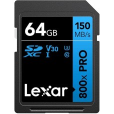 Карта памяти Lexar High-Performance 800x Pro Blue SDXC 64Gb UHS-I V30 LSD0800P064G-BNNNU