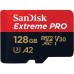 Карта памяти SanDisk Extreme Pro microSDXC Class 10 UHS Class 3 V30 A2 170/90MB/s 128GB + SD adapter SDSQXCY-128G-GN6MA