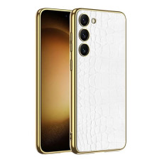 Накладка EG для Samsung Galaxy S23 кожаная Белая