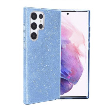 Накладка EG для Samsung S22 Ultra силиконовая противоударная Diamond голубой