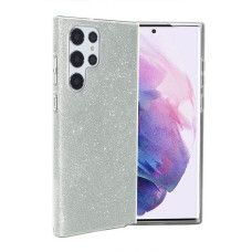 Накладка EG для Samsung S22 Ultra силиконовая противоударная Diamond серебро
