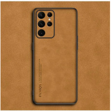 Накладка Fanoya для Samsung Galaxy S23 Ultra силиконовая Коричневая