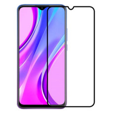 Защитное стекло с рамкой для Xiaomi Redmi 9 Черное