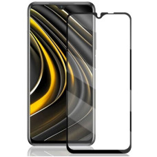Защитное стекло с рамкой для Xiaomi Poco M3 Черное