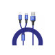 Кабель Baseus CAMLT-SU13 2-in-1 Cable Micro+Lightning 3A 1.2m Синий