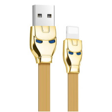 Кабель Hoco U14 Steel man USB-Lightning 1.2м Золотистый
