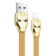 Кабель Hoco U14 Steel man USB-Lightning 1.2м Золотистый