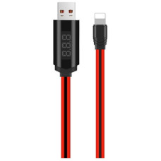 Кабель Hoco LED U29 USB-Lightning 1м Красный