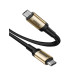 Кабель Baseus CATKLF-RV1 Type-C-Type-C Золотистый Черный