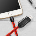 Кабель Hoco LED U29 USB-Lightning 1м Красный