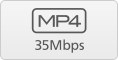 Скорость записи в формате MP4 — 35 Мбит/с