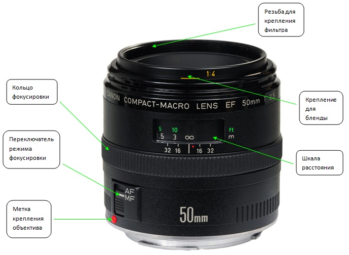 Объектив Canon EF 50mm f/2.5 Compact Macro